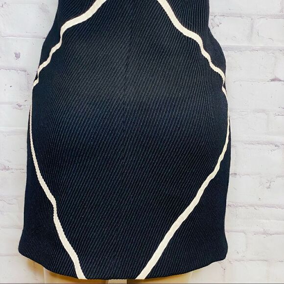Tocca  Wool Blend Dress with faux leather Strap Womens 6 - Picture 7 of 13